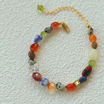 Summer Tomato Colorful Natural Stone Bracelet gembea jewelry