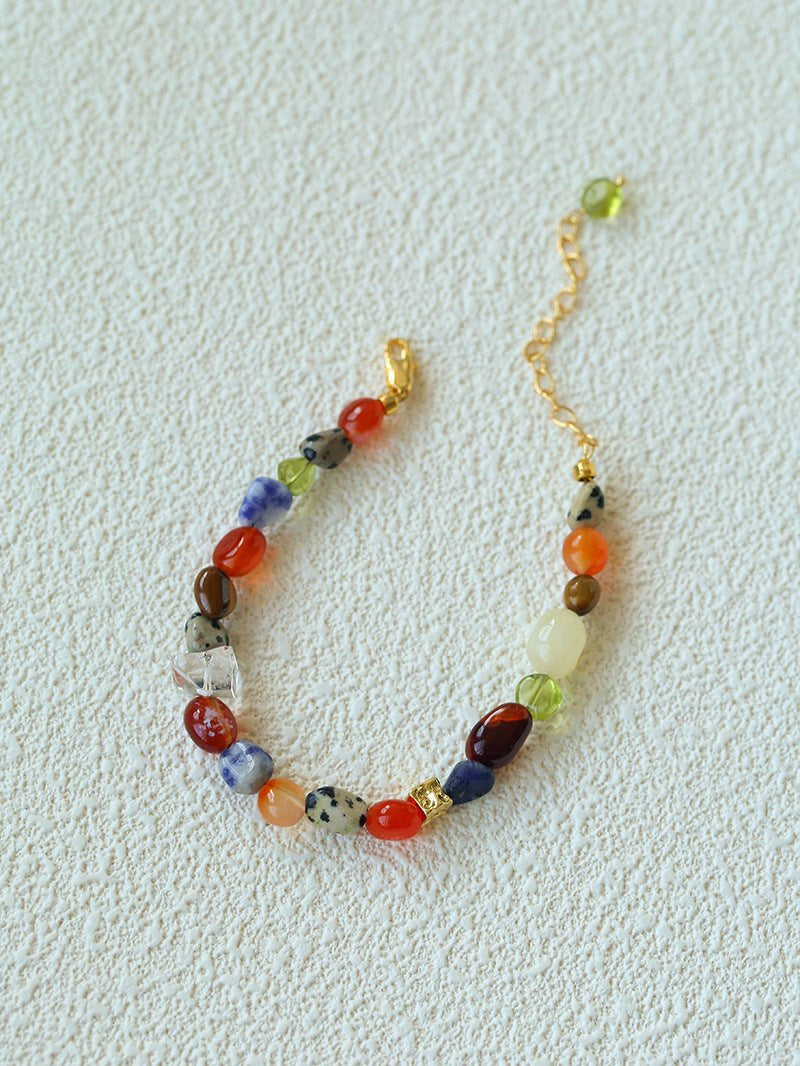 Summer Tomato Colorful Natural Stone Bracelet gembea jewelry