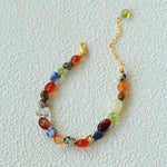 Summer Tomato Colorful Natural Stone Bracelet gembea jewelry