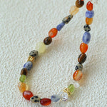 Summer Tomato Colorful Natural Stone Necklace gembea jewelry