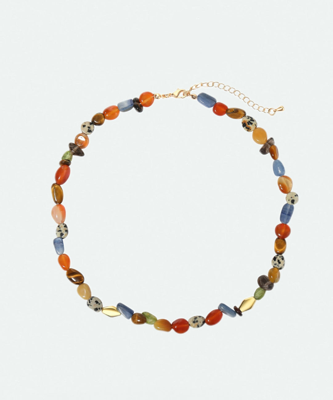 Summer Tomato Colorful Natural Stone Necklace gembea jewelry