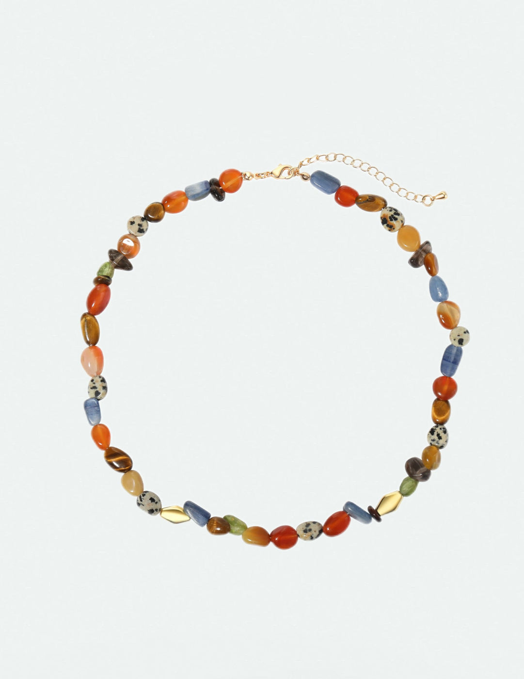 Summer Tomato Colorful Natural Stone Necklace gembea jewelry