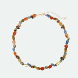 Summer Tomato Colorful Natural Stone Necklace gembea jewelry
