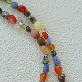 Summer Tomato Colorful Natural Stone Necklace gembea jewelry