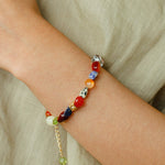 Summer Tomato Colorful Natural Stone Bracelet gembea jewelry