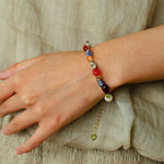 Summer Tomato Colorful Natural Stone Bracelet gembea jewelry