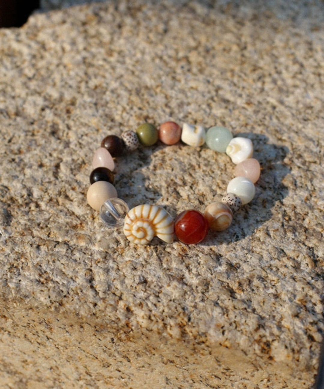 Summer Vacation Conch Shell Beaded Bracelet gembea jewelry