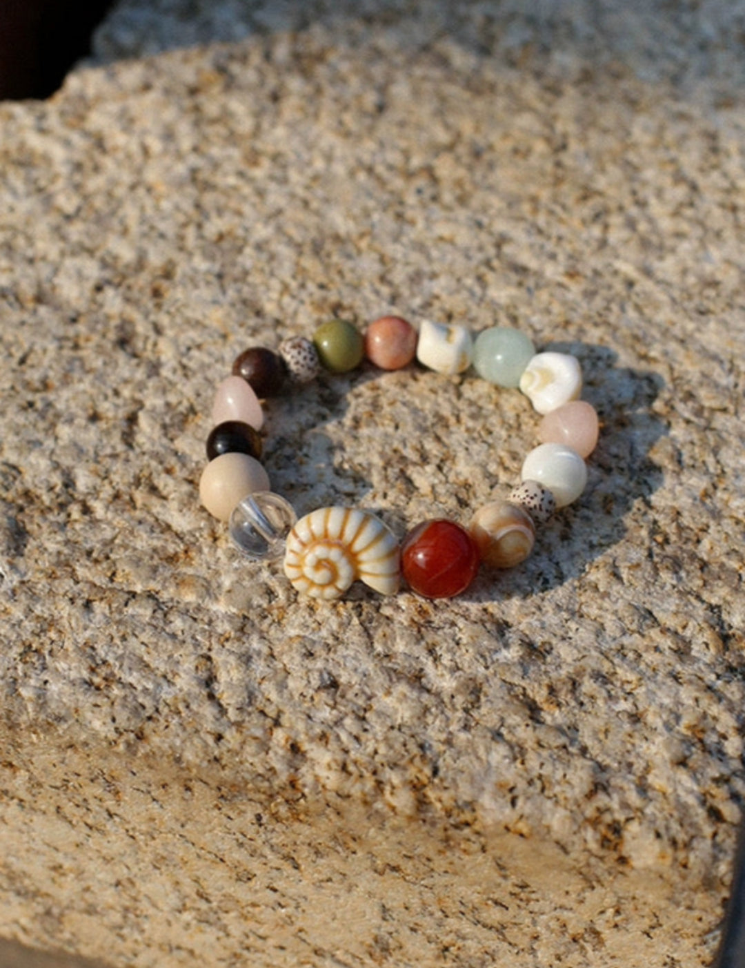 Summer Vacation Conch Shell Beaded Bracelet gembea jewelry