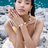 Summer Vacation Conch Shell Beaded Necklace gembea jewelry