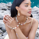 Summer Vacation Conch Shell Beaded Necklace gembea jewelry