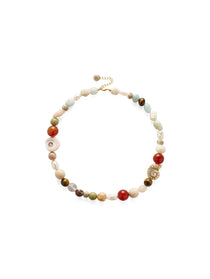 Summer Vacation Conch Shell Beaded Necklace gembea jewelry