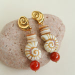 Summer Vacation Conch Shell Earrings