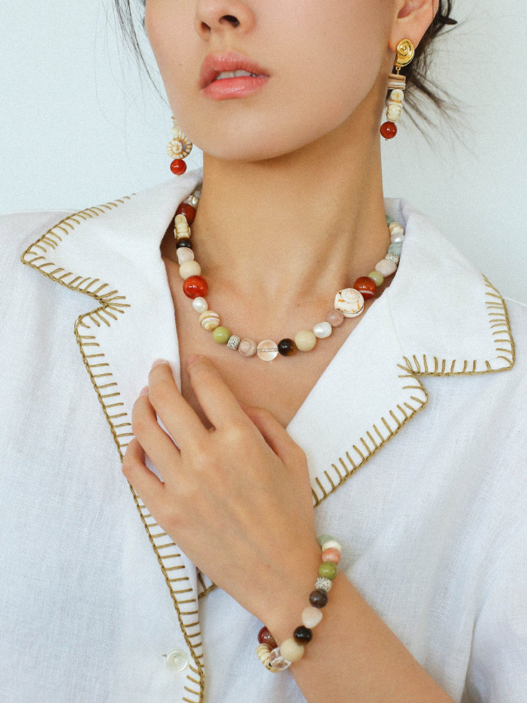 Summer Vacation Conch Shell Earrings