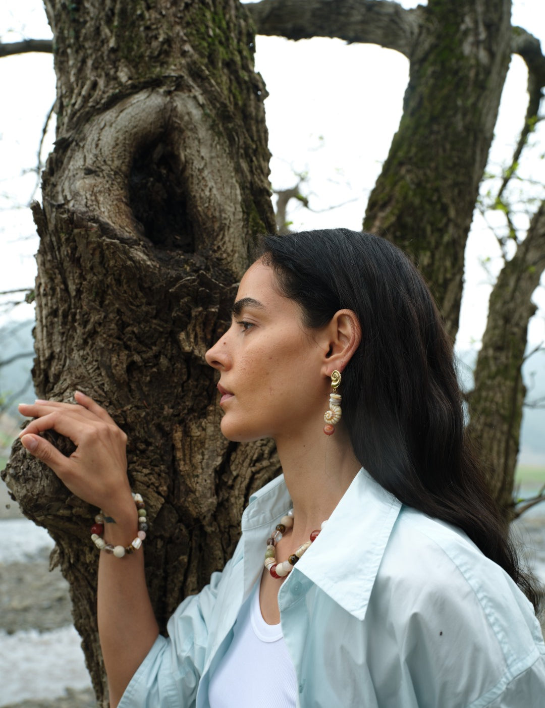 Summer Vacation Conch Shell Drop Earrings gembea jewelry