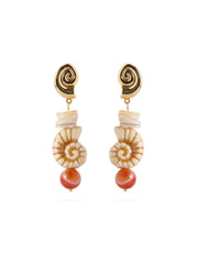 Summer Vacation Conch Shell Drop Earrings gembea jewelry