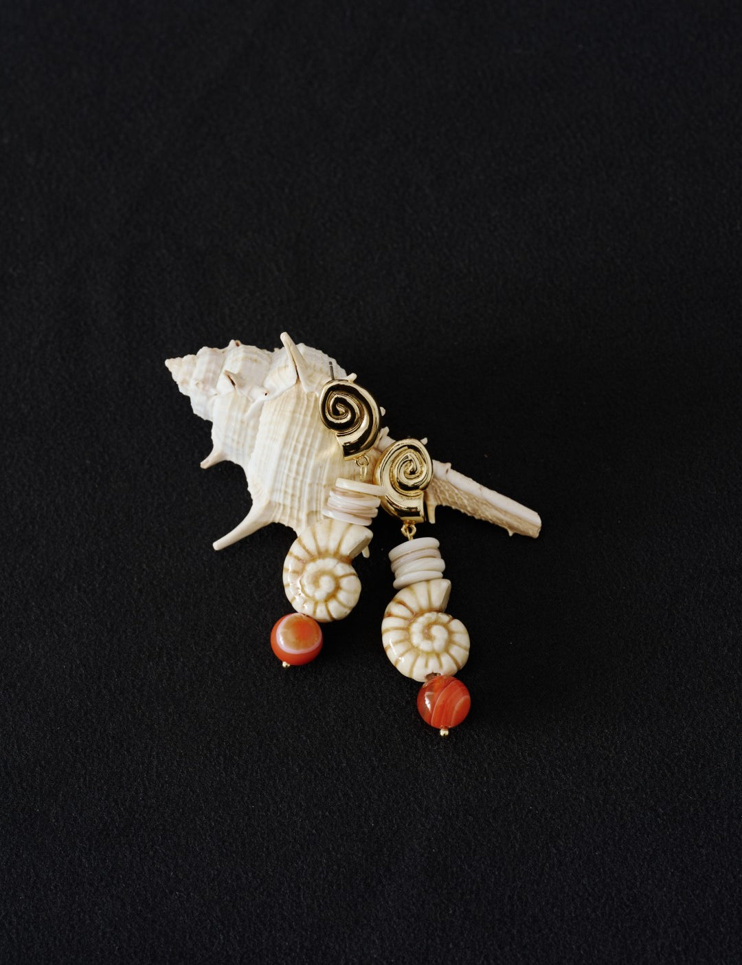 Summer Vacation Conch Shell Drop Earrings gembea jewelry