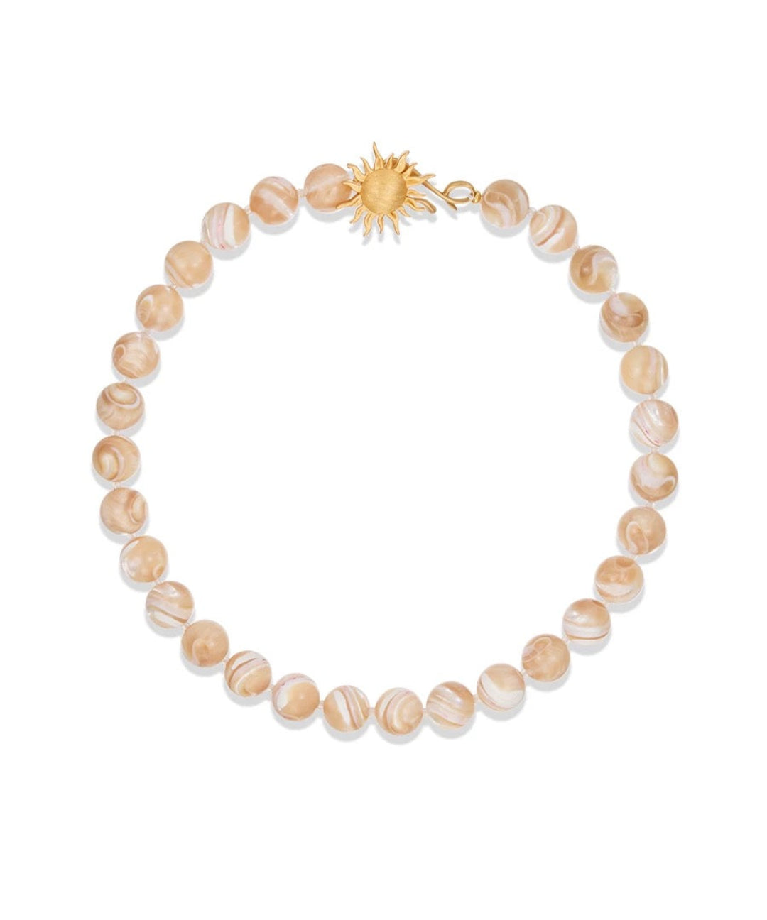 Sun Golden Conch Shell Bead Necklace gembea jewelry