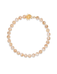 Sun Golden Conch Shell Bead Necklace gembea jewelry