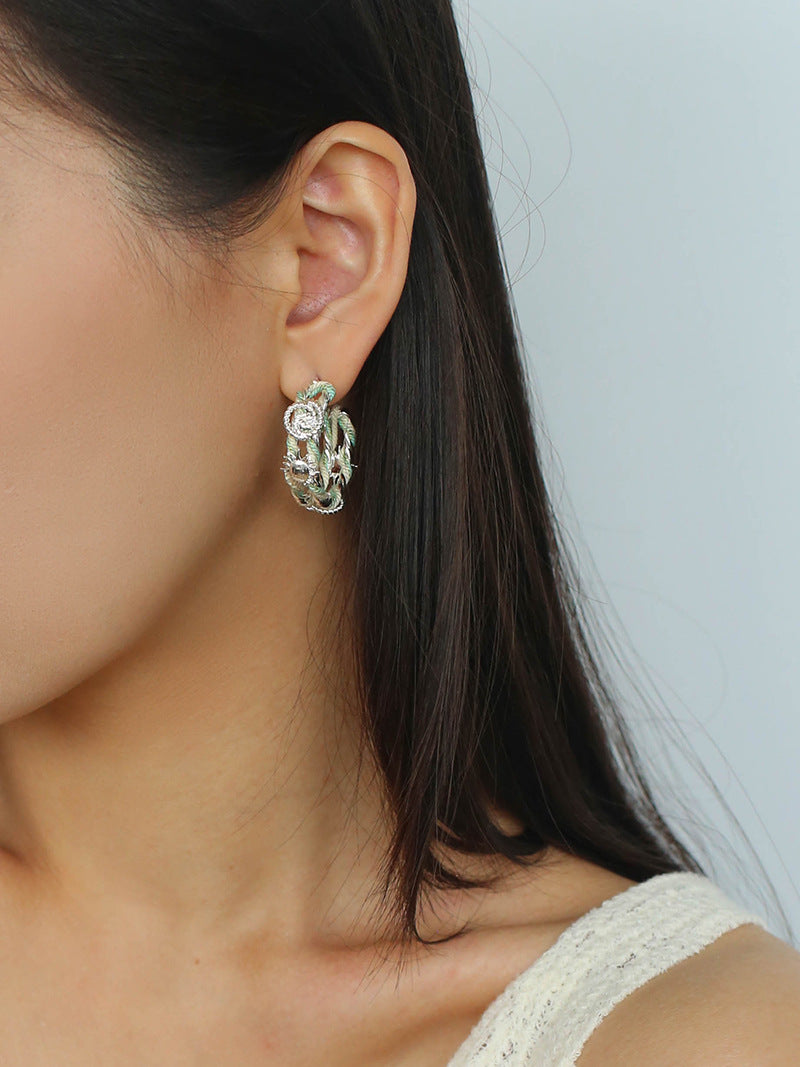 Sun Knot Gold Silver Hoop Earrings gembea jewelry