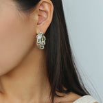 Sun Knot Gold Silver Hoop Earrings gembea jewelry