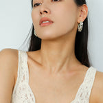Sun Knot Gold Silver Hoop Earrings gembea jewelry