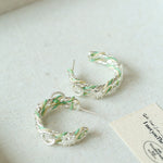 Sun Knot Gold Silver Hoop Earrings gembea jewelry