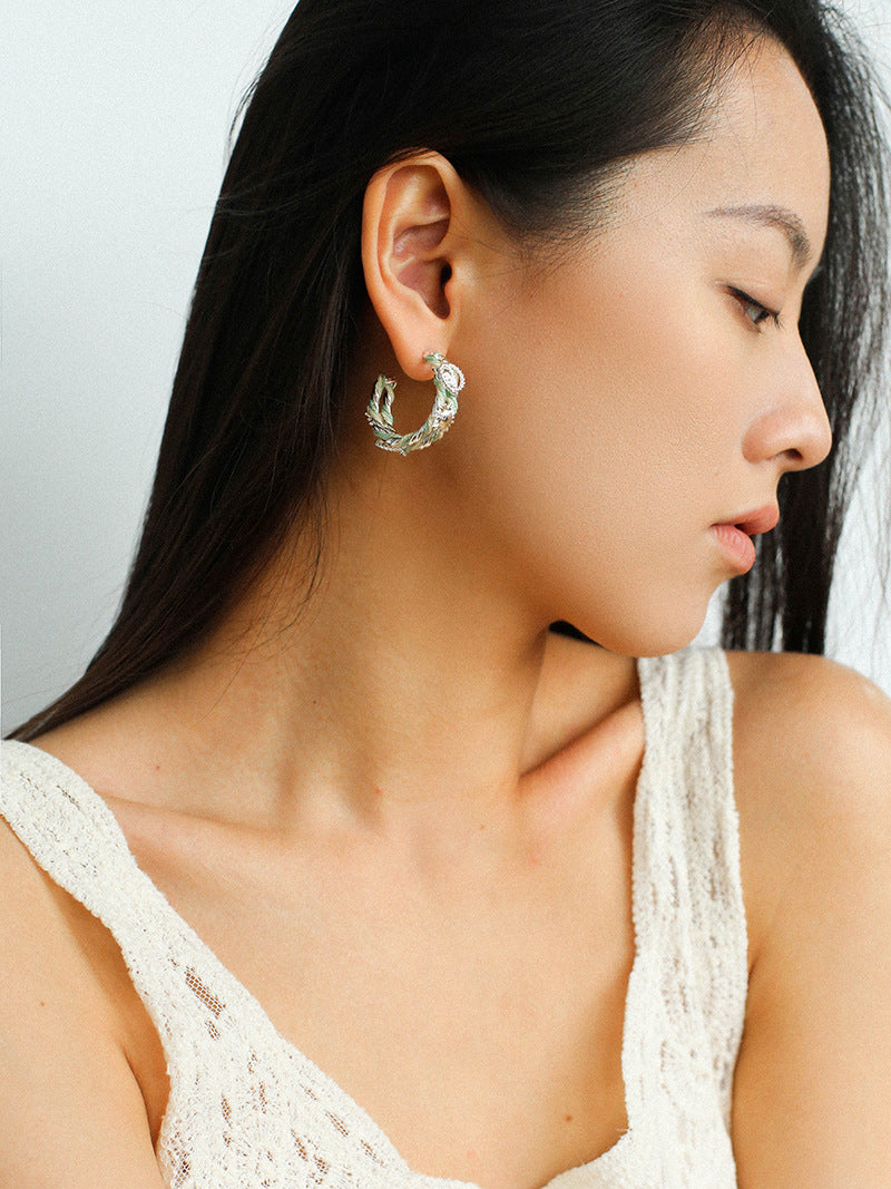 Sun Knot Gold Silver Hoop Earrings gembea jewelry