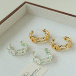 Sun Knot Gold Silver Hoop Earrings gembea jewelry
