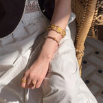 Sun Knot Woven Open Cuff God Silver Bracelet gembea jewelry