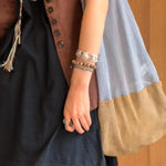 Sun Knot Woven Open Cuff God Silver Bracelet gembea jewelry