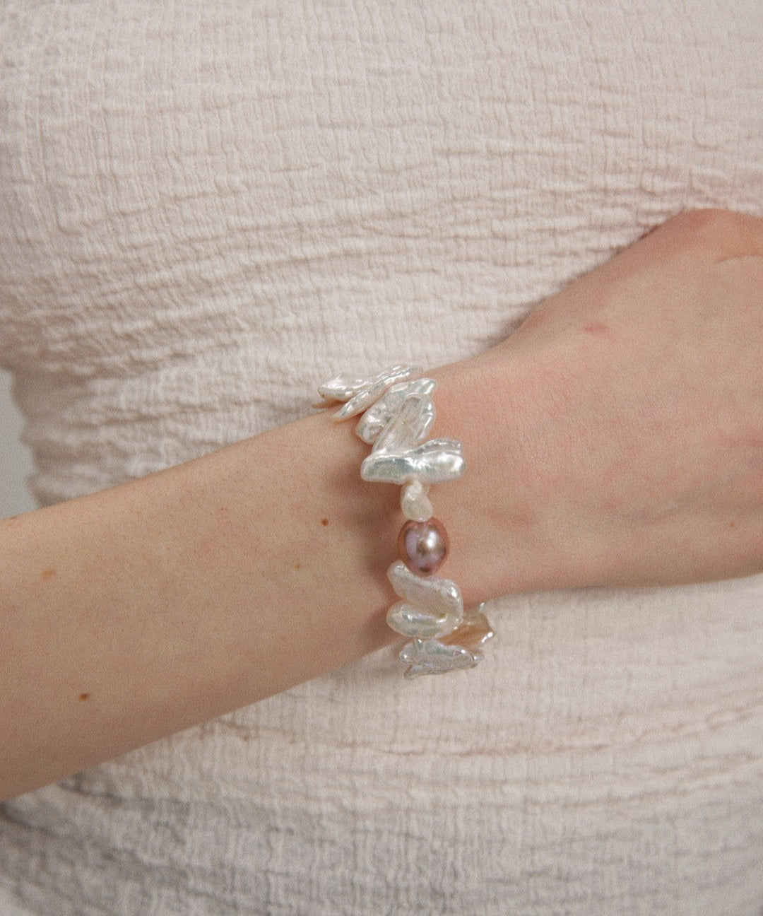 Gembea Jewelry Sunflower Baroque Colored Pearl Bracelet