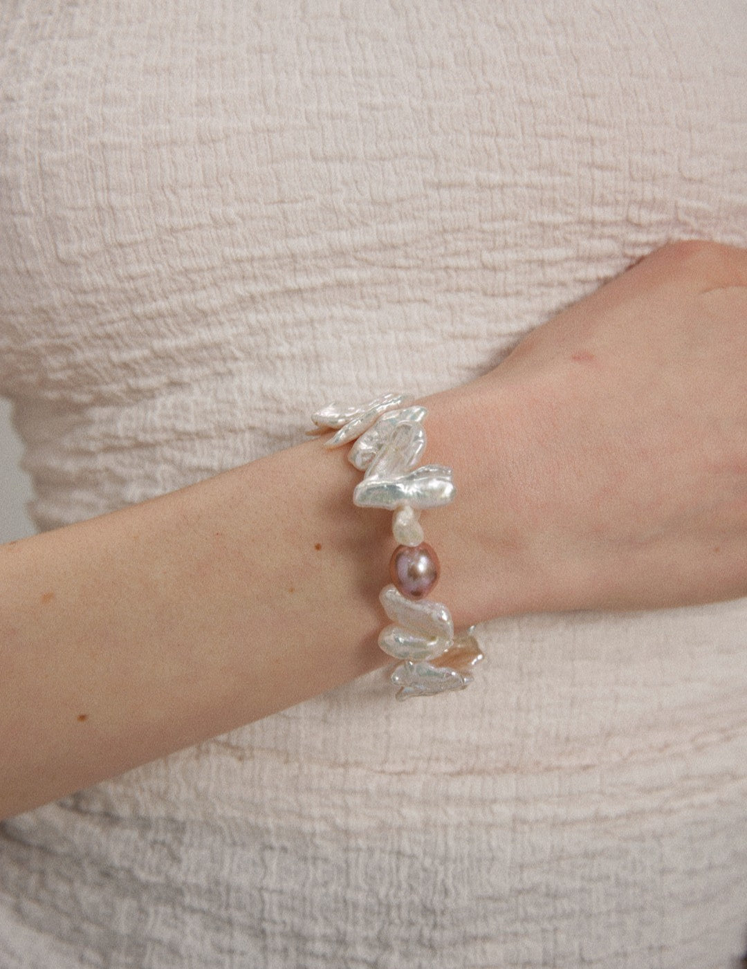 Gembea Jewelry Sunflower Baroque Colored Pearl Bracelet