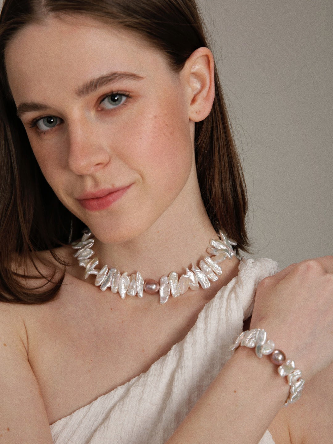 Gembea Jewelry Sunflower Baroque Colored Pearl Bracelet