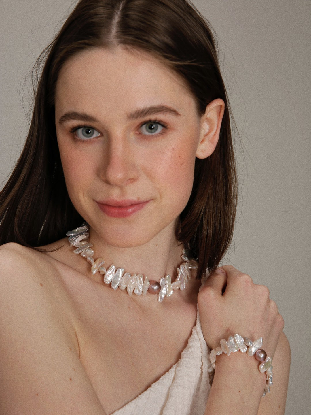 Gembea Jewelry Sunflower Baroque Colored Pearl Bracelet