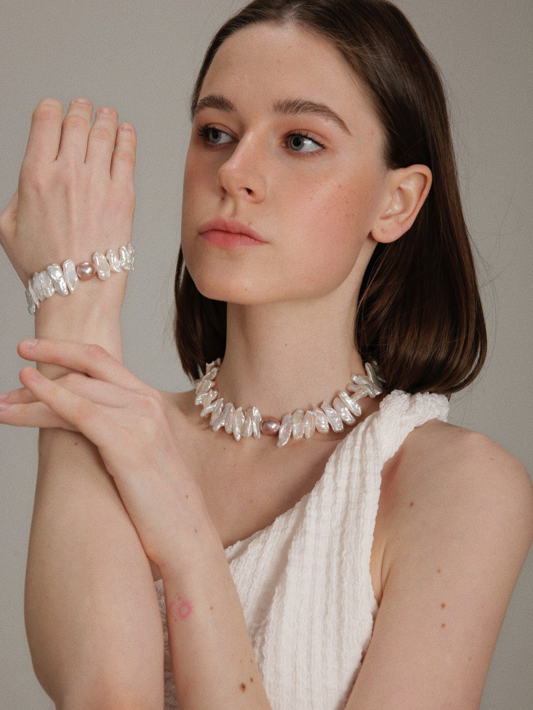 Gembea Jewelry Sunflower Baroque Colored Pearl Bracelet