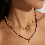 Sunflower Eye Sterling Silver Chain Necklace - Gembea Jewelry