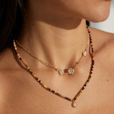 Sunflower Eye Sterling Silver Chain Necklace - Gembea Jewelry