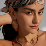 Sunflower Eye Sterling Silver Chain Necklace - Gembea Jewelry