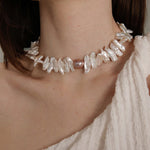 Gembea Jewelry Sunflower Long Shaped Baroque Pearl Necklace