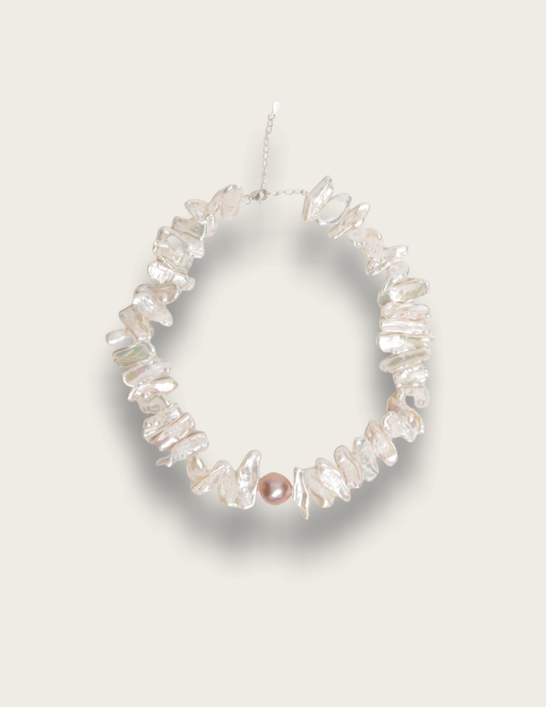 Sunflower Shaped Baroque Pearl Choker Necklace gembea jewelry