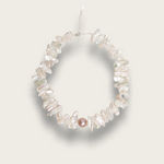 Sunflower Shaped Baroque Pearl Choker Necklace gembea jewelry