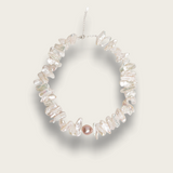 Sunflower Shaped Baroque Pearl Choker Necklace gembea jewelry