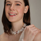 Gembea Jewelry Sunflower Long Shaped Baroque Pearl Necklace