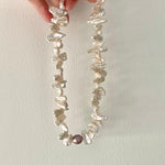 Sunflower Long Shaped Baroque Pearl Necklace - Gembea Jewelry