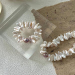 Sunflower Long Shaped Baroque Pearl Necklace - Gembea Jewelry