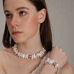 Gembea Jewelry Sunflower Long Shaped Baroque Pearl Necklace