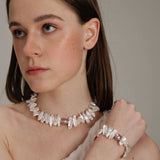 Gembea Jewelry Sunflower Long Shaped Baroque Pearl Necklace