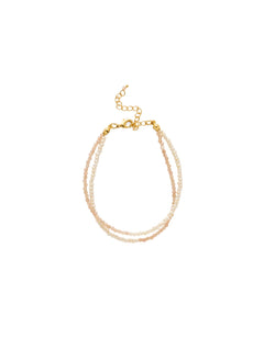 Sunlit Aura Sunstone Pearl Bracelet gembea jewelry