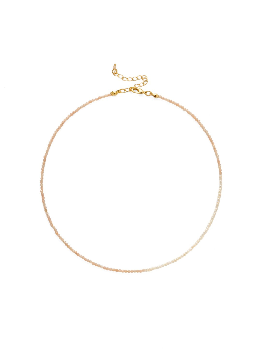 Sunlit Aura Sunstone Pearl Necklace gembea jewelry