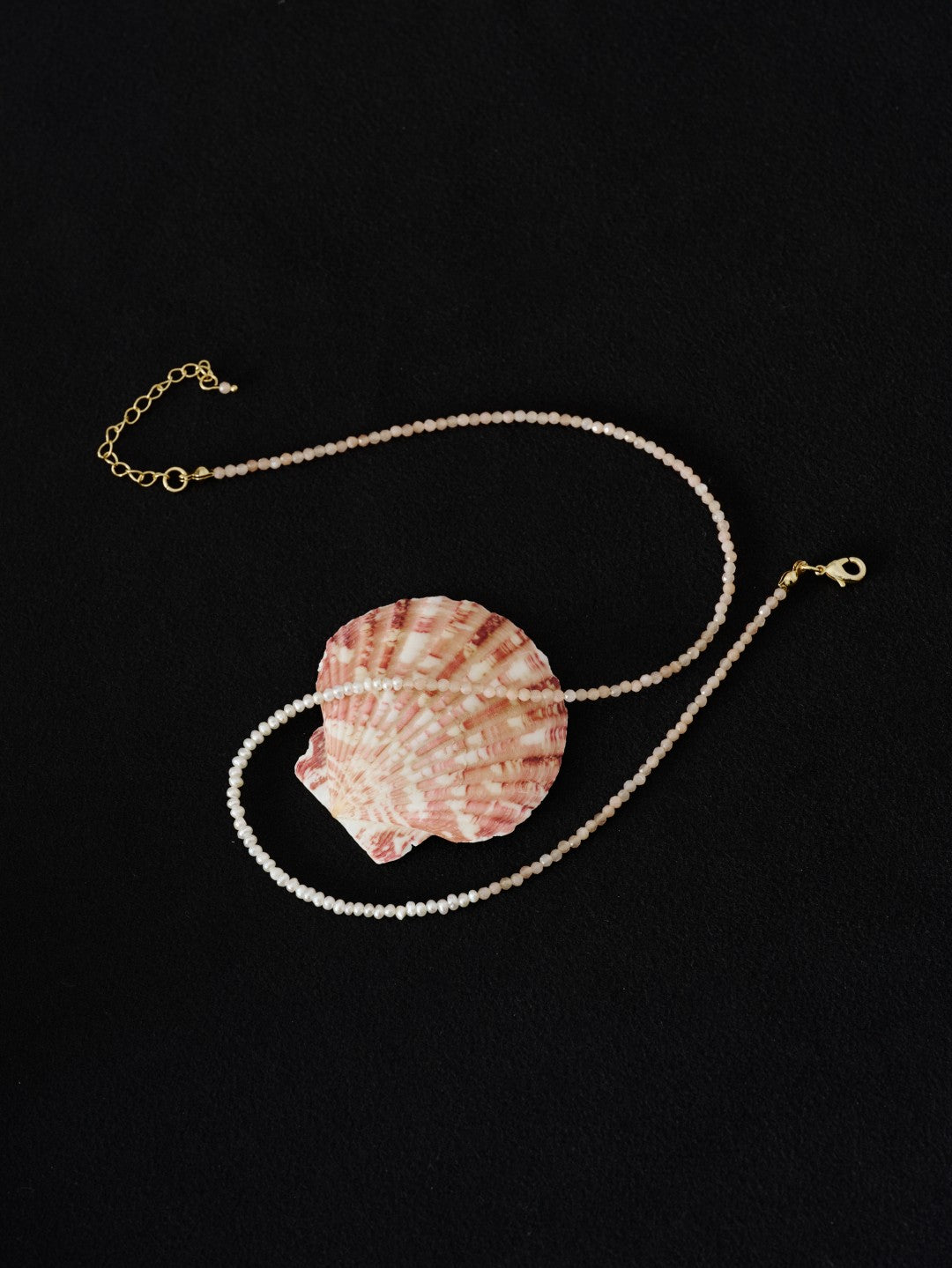 Sunlit Aura Sunstone Pearl Necklace gembea jewelry